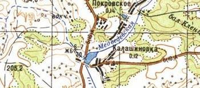 Калашиновка на географической карте